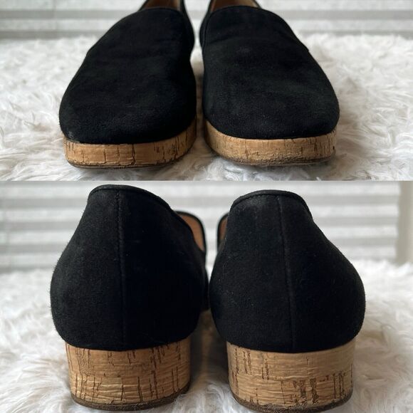 Gianvito Rossi Black Suede Slip On Shoes small platform size IT 36/US 6 - Picture 4 of 9